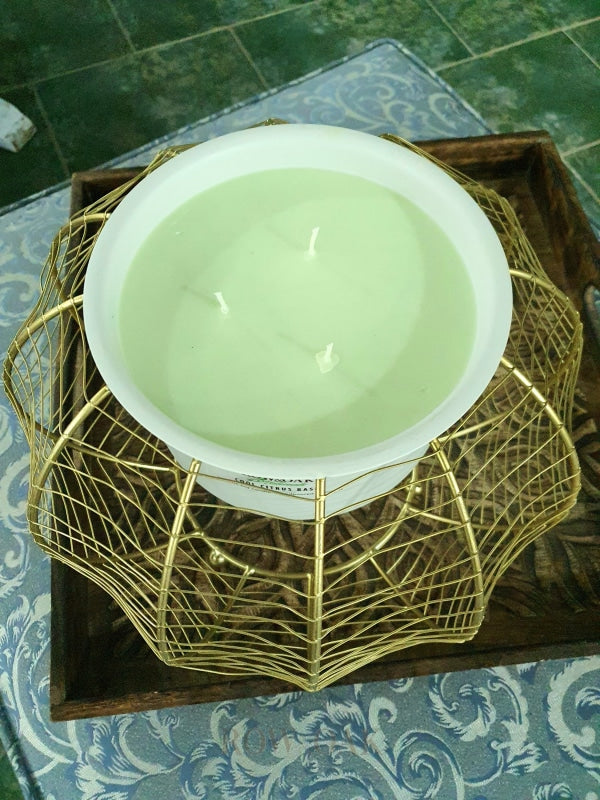 Metal Planter Candle Cool Citrus Basil