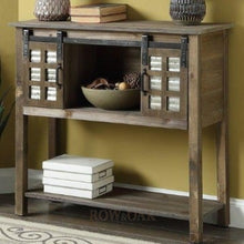 Load image into Gallery viewer, Metal &amp; Wood Distressed Console