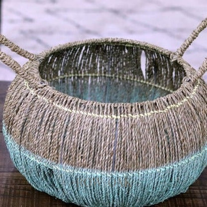 Natural Rope Basket with Handles - Row & Oak