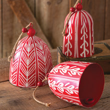 Load image into Gallery viewer, Nordic Red Holiday Bells