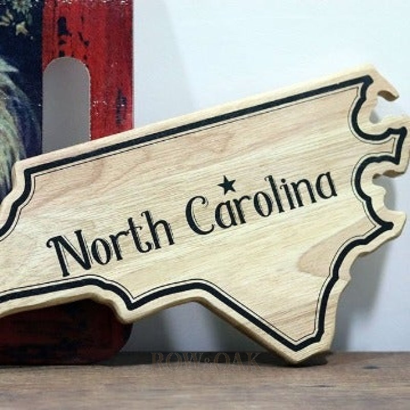 North Carolina-Shaped Wood Cutting Board