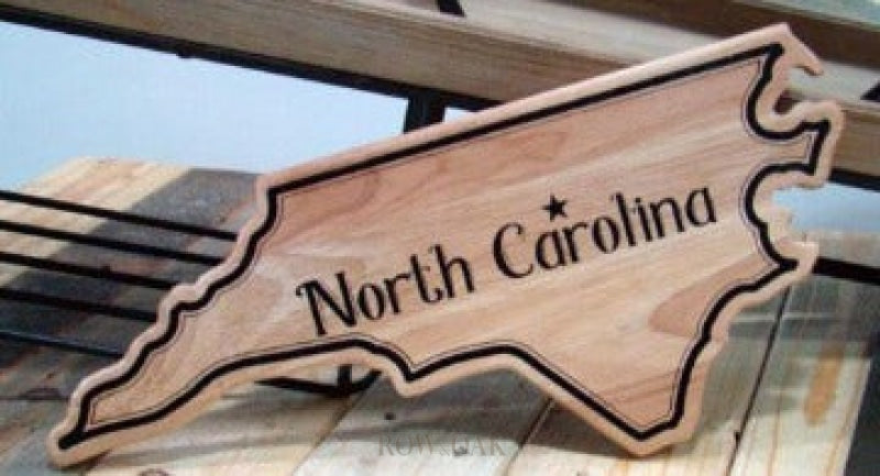 North Carolina-Shaped Wood Cutting Board