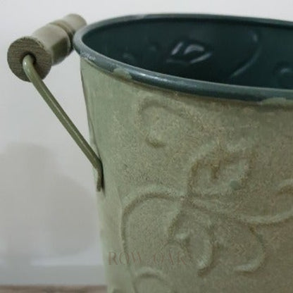 Pale Green Metal Stem Container - Row & Oak