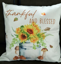 Load image into Gallery viewer, Pumpkin Cushions Thankful &amp; Blessed Chair Sofa