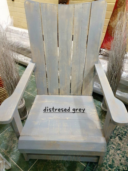 Reclaimed Boatwood Adirondack Chair Distressed Grey