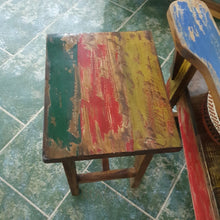 Load image into Gallery viewer, Reclaimed Boatwood Stool / Side Table