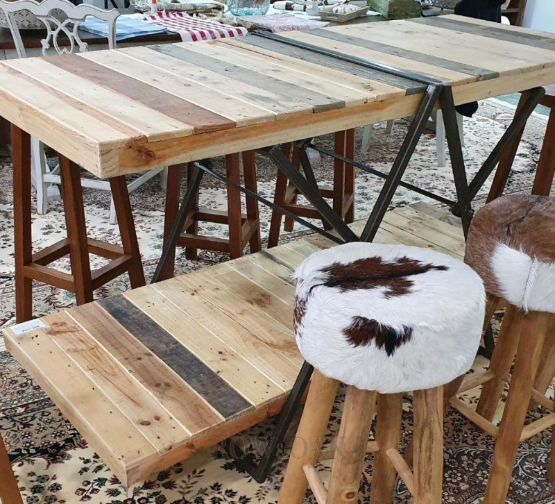 Reclaimed Wood 2-Tier Display Table / Island