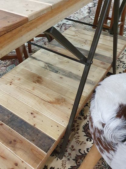 Reclaimed Wood 2-Tier Display Table / Island