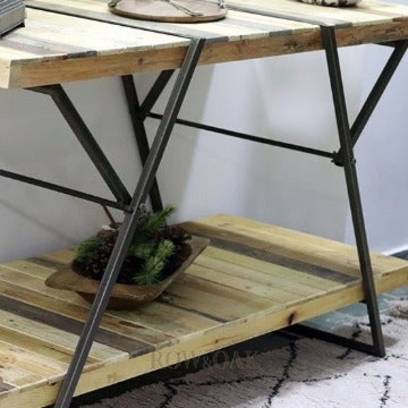 Reclaimed Wood 2-Tier Display Table / Island