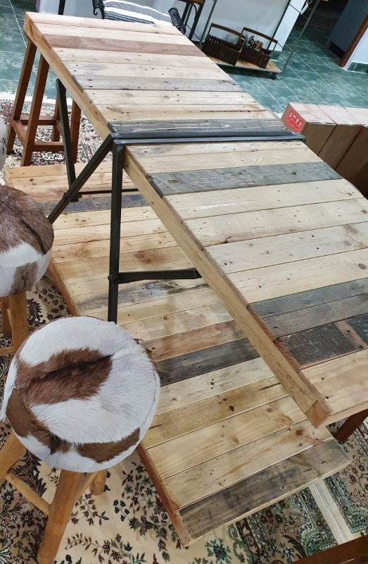 Reclaimed Wood 2-Tier Display Table / Island