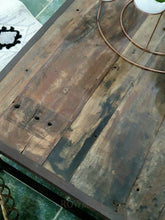 Load image into Gallery viewer, Reclaimed Wood And Iron Square Folding Coffee Table