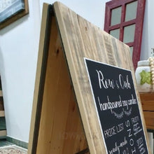 Load image into Gallery viewer, Recycled Wood Sandwich Board - Row &amp; Oak