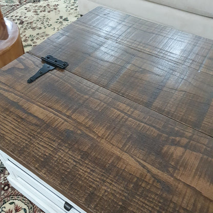Repurposed Walnut Brown Wooden Coffee Table