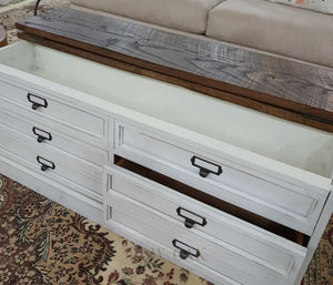 Repurposed Walnut Brown Wooden Coffee Table