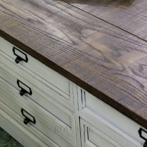 Repurposed  Walnut Brown Wooden Coffee Table - Row & Oak