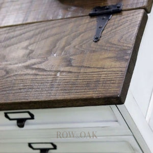 Repurposed  Walnut Brown Wooden Coffee Table - Row & Oak