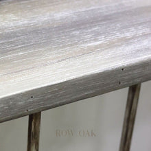 Load image into Gallery viewer, Repurposed Wood and Metal Spindle Console - Grey - Row &amp; Oak