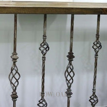 Load image into Gallery viewer, Repurposed Wood and Metal Spindle Console - Walnut - Row &amp; Oak