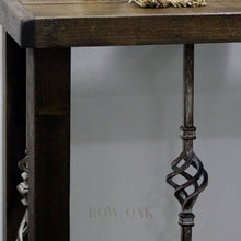 Load image into Gallery viewer, Repurposed Wood and Metal Spindle Console - Walnut - Row &amp; Oak