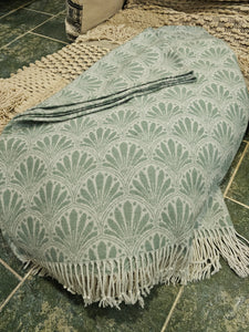 Spoonflower Throw in Light Green