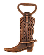 Load image into Gallery viewer, Brass Cowboy Boot Bottle Opener