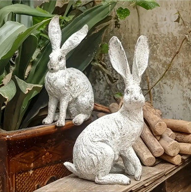 Vintage Rabbit Sculptures Set of 2