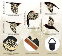 Load image into Gallery viewer, Rustic Folk Art Birds - Set of 5