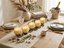 Load image into Gallery viewer, Set of 5 Candles with Iron Stand