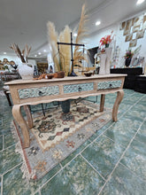 Load image into Gallery viewer, Vintage, Mango Wood 3-Drawer Console