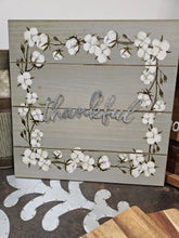 Load image into Gallery viewer, Cottonballs Thankful Wooden Sign