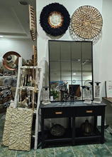 Load image into Gallery viewer, Black Metal 'Windowpane' Mirror