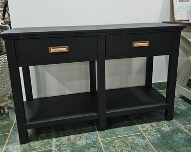 Obsidian Black 2-Drawer Console