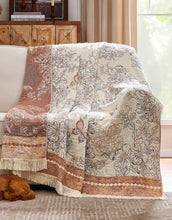Load image into Gallery viewer, Floral Cotton Throw/Blanket