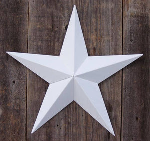 Rustic White Metal Farmhouse Stars