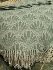 Spoonflower Throw in Light Green