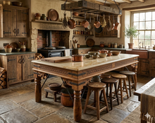 Load image into Gallery viewer, Rustic Indian Sheesham Wood Dining Table