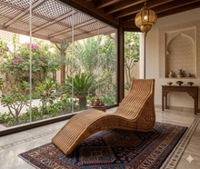 Load image into Gallery viewer, Rattan 'Karlskrona' Chaise Longue by Karl Malmvell, 1998