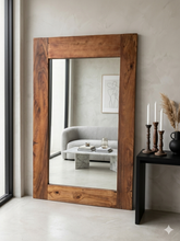 Load image into Gallery viewer, XLarge Teak Wood Standing Mirror