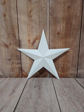 Load image into Gallery viewer, Rustic White Metal Farmhouse Stars