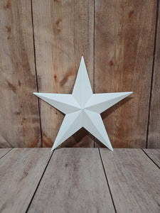 Rustic White Metal Farmhouse Stars