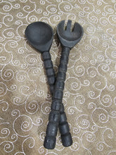 Load image into Gallery viewer, Mahogany Wood Serving Set