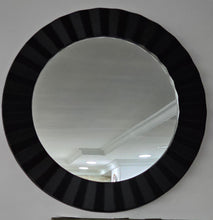 Load image into Gallery viewer, Custom Black Matte Metal Round Mirror