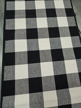 Load image into Gallery viewer, Black &amp; Cream Plaid Runner