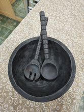 Load image into Gallery viewer, Ebony Wood Pedestal Bowl