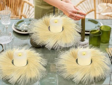 Pampas Grass Candle Rings