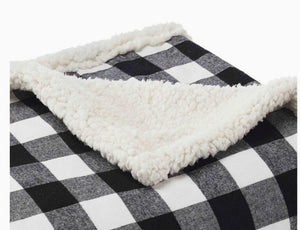 Eddie Bauer Plaid Sherpa Throw