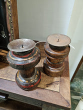 Load image into Gallery viewer, Vintage Rustic Candle Holders