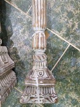 Load image into Gallery viewer, Distressed Wood Floor Candle Stands