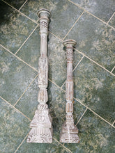 Load image into Gallery viewer, Distressed Wood Floor Candle Stands