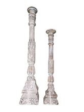 Load image into Gallery viewer, Distressed Wood Floor Candle Stands